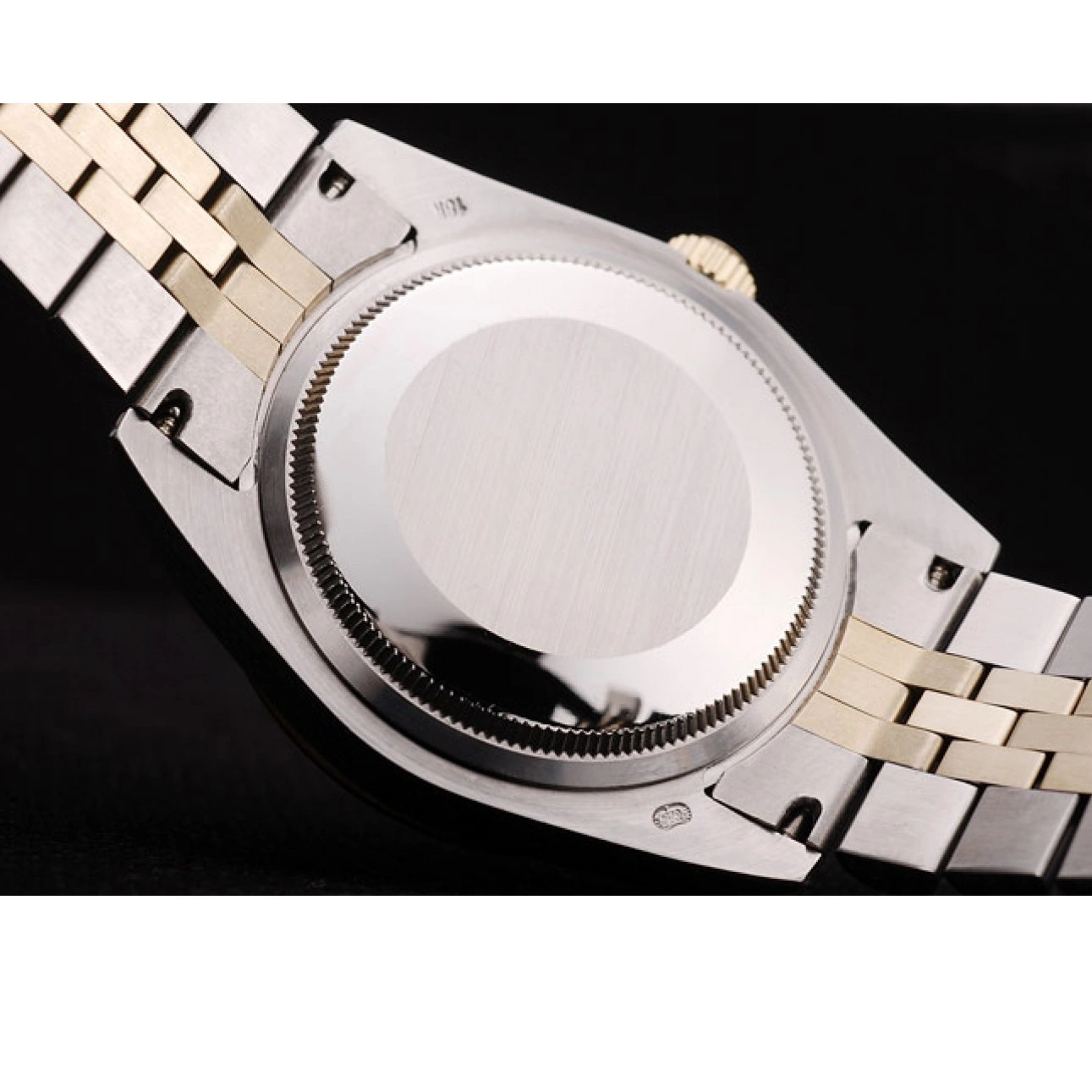 MiroTime 0718 Rolex DateJust Brushed Stainless Steel Case Silver Flowers Dial Diamonds Plated